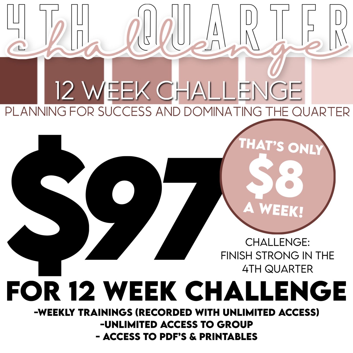 12 WEEK CHALLENGE: 4th Quarter Domination